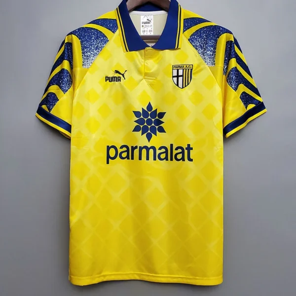 Parma 1995/97 Retro Yellow Jersey Fan Version - Front View | KFCOOL