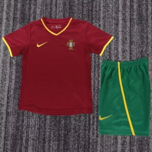 Portugal 2000/01 Retro Home Kids Kit Fan Version - Front View Portugal 2000/01 Retro Home Kids Kit Fan Version - Front View | KFCOOL