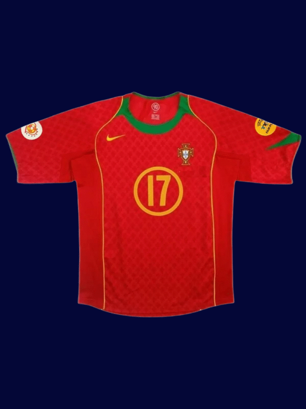 Cristiano Ronaldo #17 Portugal 2004/05 Retro Home Jersey Fan Version - Front View | KFCOOL