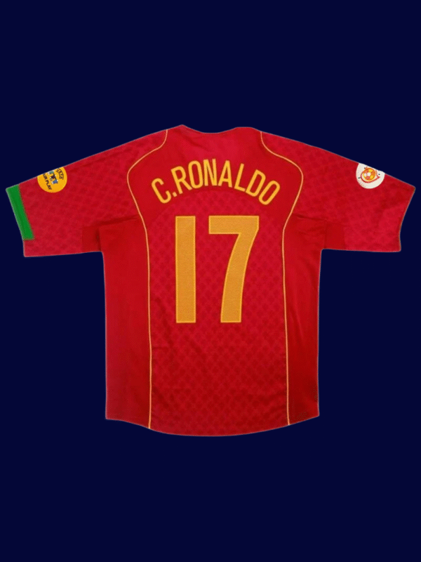 Cristiano Ronaldo #17 Portugal 2004/05 Retro Home Jersey Fan Version - Back View | KFCOOL