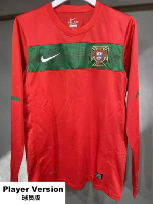 Portugal 2010/11 Retro Home Long Sleeve Jersey Player Version - Front View | KFCOOL