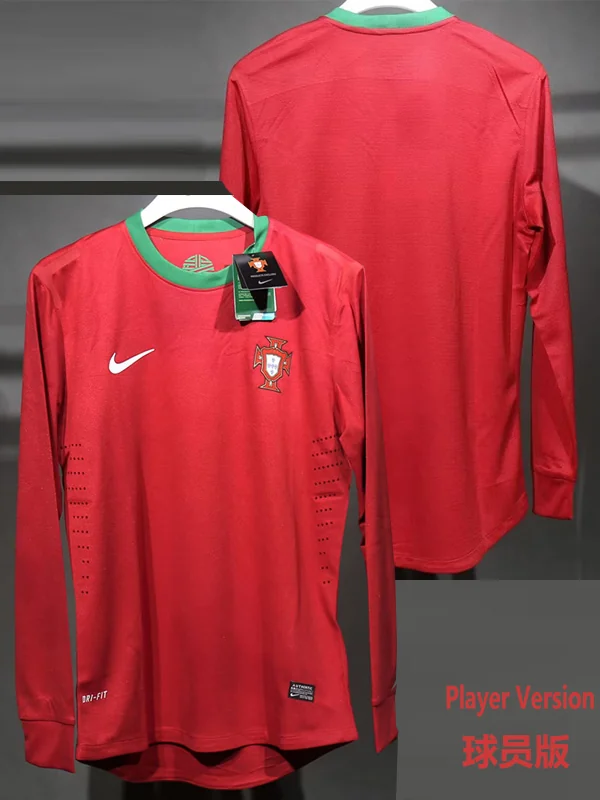Portugal 2012/13 Retro Home Long Sleeve Jersey Player Version - Front View Portugal 2012/13 Retro Home Long Sleeve Jersey Player Version - Front View | KFCOOL