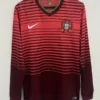 Portugal 2014/15 Retro Home Long Sleeve Jersey Fan Version - Front View | KFCOOL
