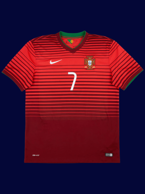 Cristiano Ronaldo #7 Portugal 2014/15 Retro Home Jersey Fan Version - Front View | KFCOOL