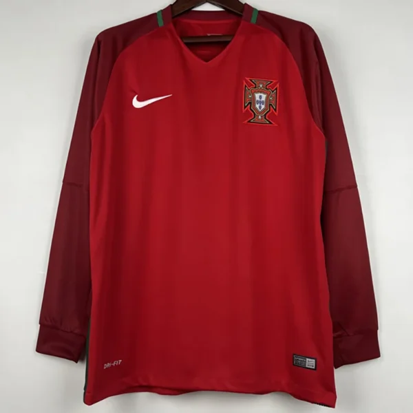Portugal 2016/17 Home Long Sleeve Jersey Fan Version - Front View Portugal 2016/17 Home Long Sleeve Jersey Fan Version - Front View | KFCOOL
