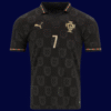 Cristiano Ronaldo #7 Portugal 2025/26 Black Special Edition Jersey Fan Version - Front View | KFCOOL