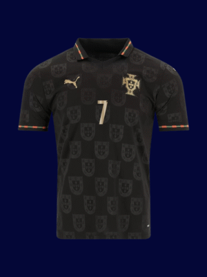 Cristiano Ronaldo #7 Portugal 2025/26 Black Special Edition Jersey Fan Version - Front View | KFCOOL