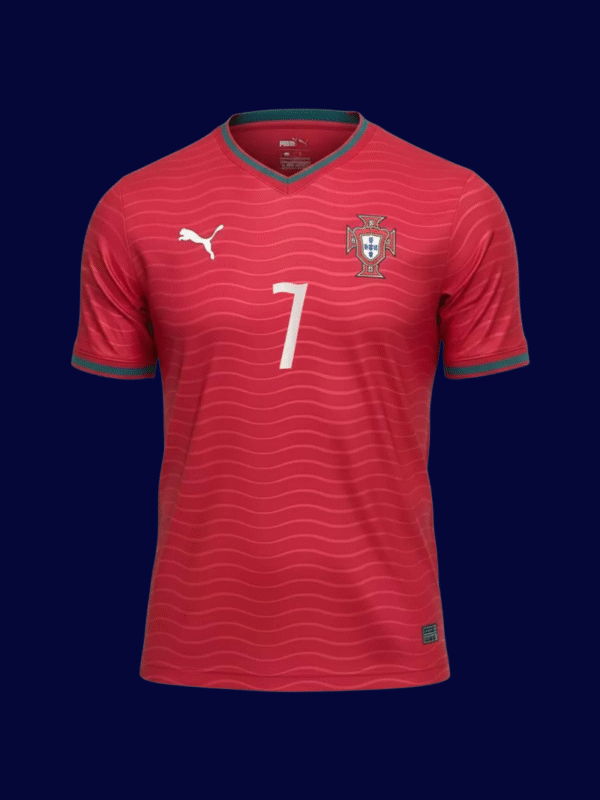 Cristiano Ronaldo #7 Portugal 2025/26 Home Jersey Fan Version - Front View Cristiano Ronaldo #7 Portugal 2025/26 Home Jersey Fan Version - Front View | KFCOOL