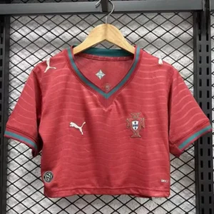 Portugal 2026/27 Home Women Crop Jersey Fan Version - Front View Portugal 2026/27 Home Women Crop Jersey Fan Version - Front View | KFCOOL