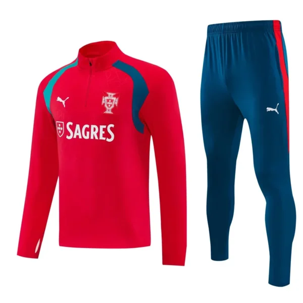 Portugal 2026/27 Red Half Pull Tracksuit - Front View - KFCool – Football Jerseys & Soccer Kits Store Portugal 2026/27 Red Half Pull Tracksuit - Front View | KFCOOL