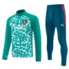 Portugal 2026/27 Green White Half Pull Tracksuit - Front View | KFCOOL