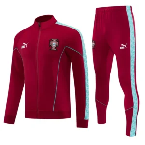 Portugal 2026/27 Red Jacket Tracksuit - Front View Portugal 2026/27 Red Jacket Tracksuit - Front View | KFCOOL