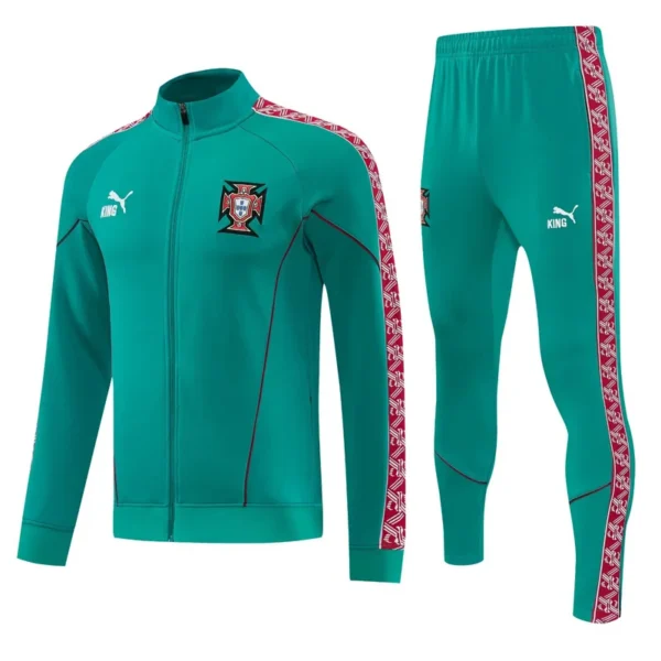 Portugal 2026/27 Green Red Jacket Tracksuit - Front View - KFCool – Football Jerseys & Soccer Kits Store Portugal 2026/27 Green Red Jacket Tracksuit - Front View | KFCOOL