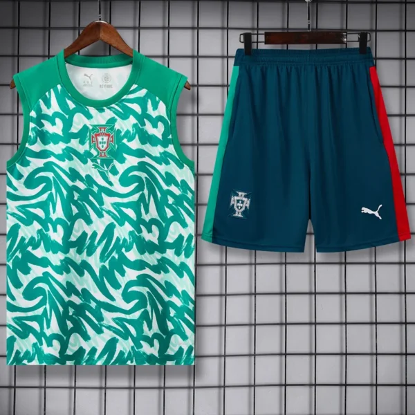 Portugal 2026/27 Sleeveless Shorts - Front View Portugal 2026/27 Sleeveless Shorts - Front View | KFCOOL