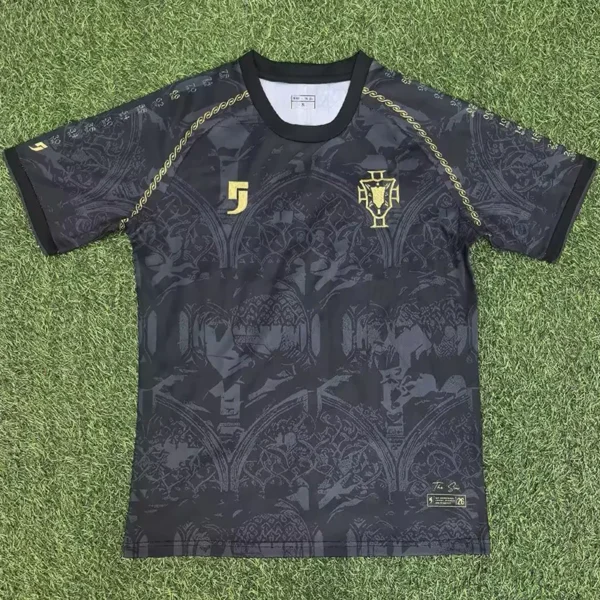 Portugal 2026/27 Black Grey Special Edition Training Shirt Fan Version - Front View | KFCOOL