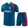 Portugal 2026/27 Blue Training Short Suit - Front View Portugal 2026/27 Blue Training Short Suit - Front View | KFCOOL