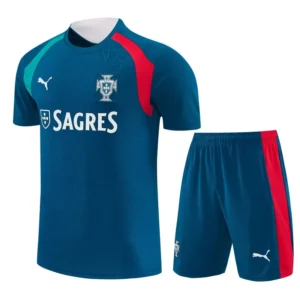 Portugal 2026/27 Blue Training Short Suit - Front View Portugal 2026/27 Blue Training Short Suit - Front View | KFCOOL