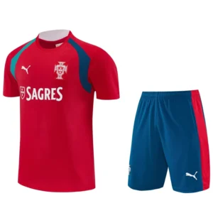 Portugal 2026/27 Red Training Short Suit - Front View Portugal 2026/27 Red Training Short Suit - Front View | KFCOOL
