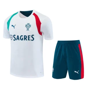Portugal 2026/27 White Training Short Suit - Front View Portugal 2026/27 White Training Short Suit - Front View | KFCOOL