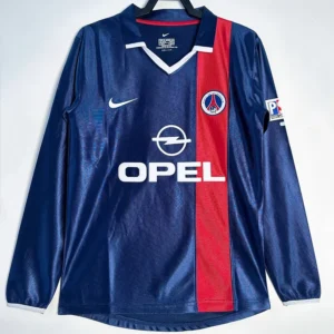 PSG 2001/02 Retro Home Long Sleeve Jersey Fan Version - Front View PSG 2001/02 Retro Home Long Sleeve Jersey Fan Version - Front View | KFCOOL