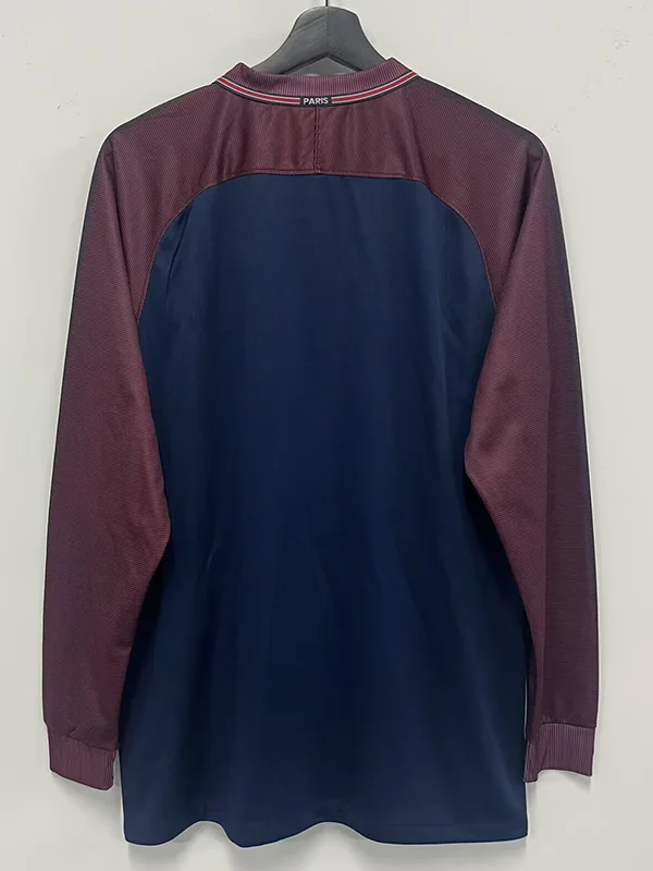 PSG 2017/18 Home Long Sleeve Jersey Fan Version - Back View | KFCOOL