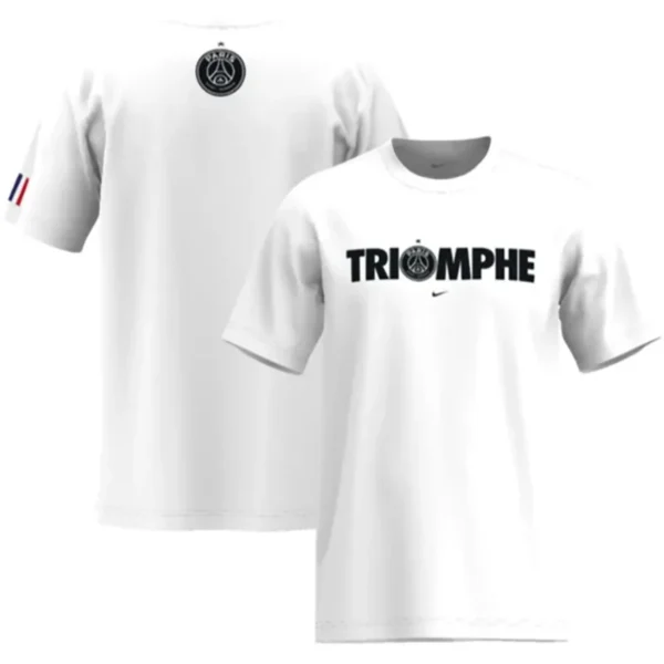 PSG 2025 White T-Shirt - Front View | KFCOOL