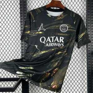 PSG 2025/26 Black Yellow Jersey Fan Version - Front View | KFCOOL