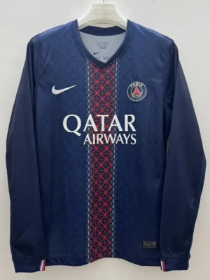 PSG 2025/26 Home Long Sleeve Jersey Fan Version - Front View | KFCOOL