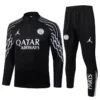 PSG 2025/26 Black Half Pull Tracksuit - Front View | KFCOOL