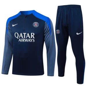 PSG 2025/26 Navy Half Pull Tracksuit - Front View PSG 2025/26 Navy Half Pull Tracksuit - Front View | KFCOOL
