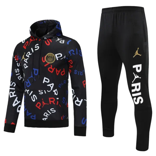PSG 2025/26 Black Hoodie Tracksuit - Front View - KFCool – Football Jerseys & Soccer Kits Store PSG 2025/26 Black Hoodie Tracksuit - Front View | KFCOOL