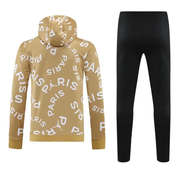 PSG 2025/26 Yellow Hoodie Tracksuit - Back View - KFCool – Football Jerseys & Soccer Kits Store PSG 2025/26 Yellow Hoodie Tracksuit - Back View | KFCOOL