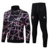 PSG 2025/26 Black Pink Jacket Tracksuit - Front View | KFCOOL