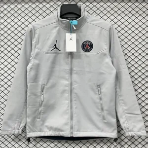 PSG 2025/26 Grey Outdoor Jacket - Front View PSG 2025/26 Grey Outdoor Jacket - Front View | KFCOOL