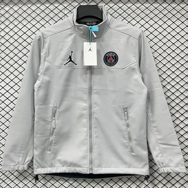 PSG 2025/26 Grey Outdoor Jacket - Front View | KFCOOL