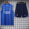 PSG 2025/26 Blue Sleeveless Shorts - Front View | KFCOOL