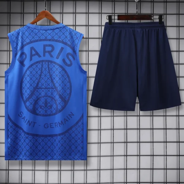 PSG 2025/26 Blue Sleeveless Shorts - Back View | KFCOOL