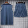 PSG 2025/26 Grey Sleeveless Shorts - Back View | KFCOOL