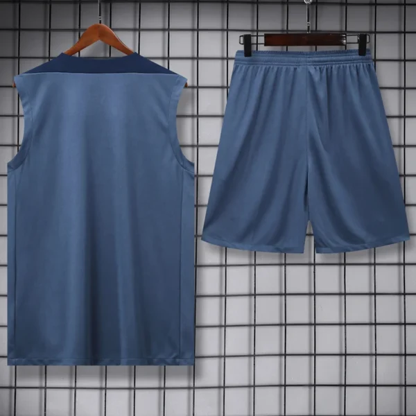 PSG 2025/26 Grey Sleeveless Shorts - Back View | KFCOOL