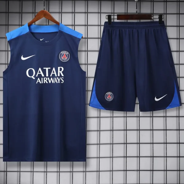 PSG 2025/26 Royal Blue Sleeveless Shorts - Front View | KFCOOL
