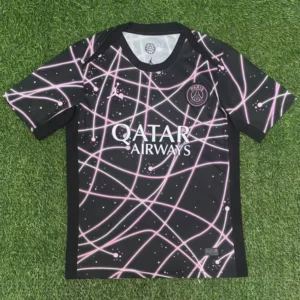 PSG 2025/26 Pink Black Training Shirt Fan Version - Front View PSG 2025/26 Pink Black Training Shirt Fan Version - Front View | KFCOOL