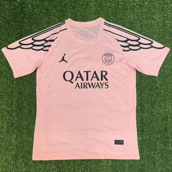 PSG 2025/26 Pink Black Special Edition Training Shirt Fan Version - Front View | KFCOOL