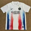 PSG 2025/26 White Blue Special Edition Training Shirt Fan Version - Front View | KFCOOL