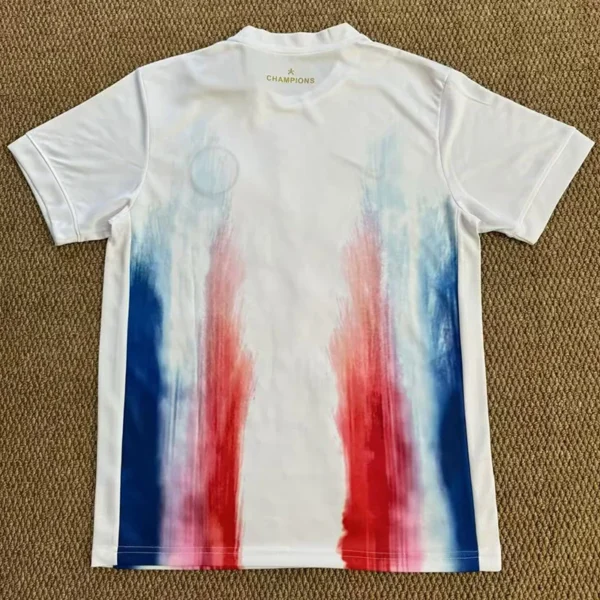 PSG 2025/26 White Blue Special Edition Training Shirt Fan Version - Back View | KFCOOL