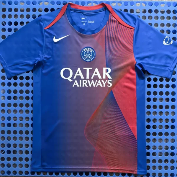 PSG 2025/26 Blue Red Training Shirt - Front View PSG 2025/26 Blue Red Training Shirt - Front View | KFCOOL