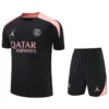 PSG 2025/26 Black Pink Training Short Suit - Front View PSG 2025/26 Black Pink Training Short Suit - Front View | KFCOOL