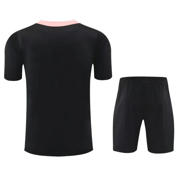 PSG 2025/26 Black Pink Training Short Suit - Back View PSG 2025/26 Black Pink Training Short Suit - Back View | KFCOOL
