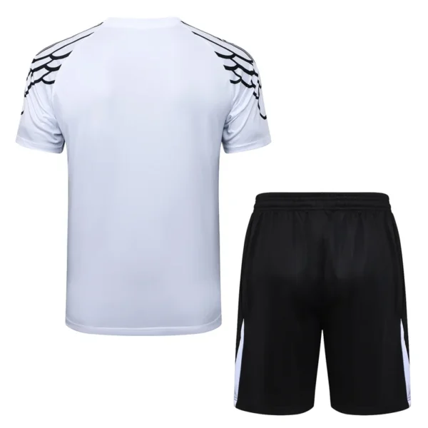 PSG 2025/26 Black White Training Short Suit - Back View | KFCOOL