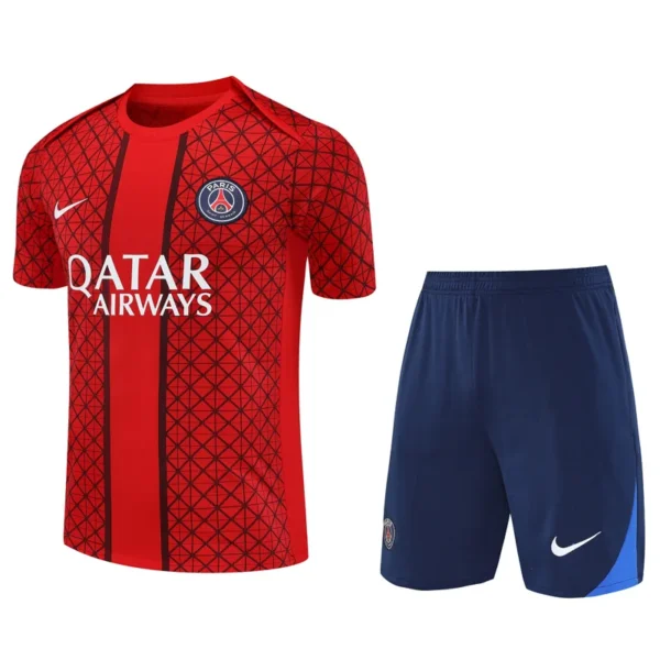 PSG 2025/26 Red Training Short Suit - Front View | KFCOOL