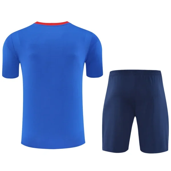 PSG 2025/26 Blue Red Training Short Suit - Back View | KFCOOL